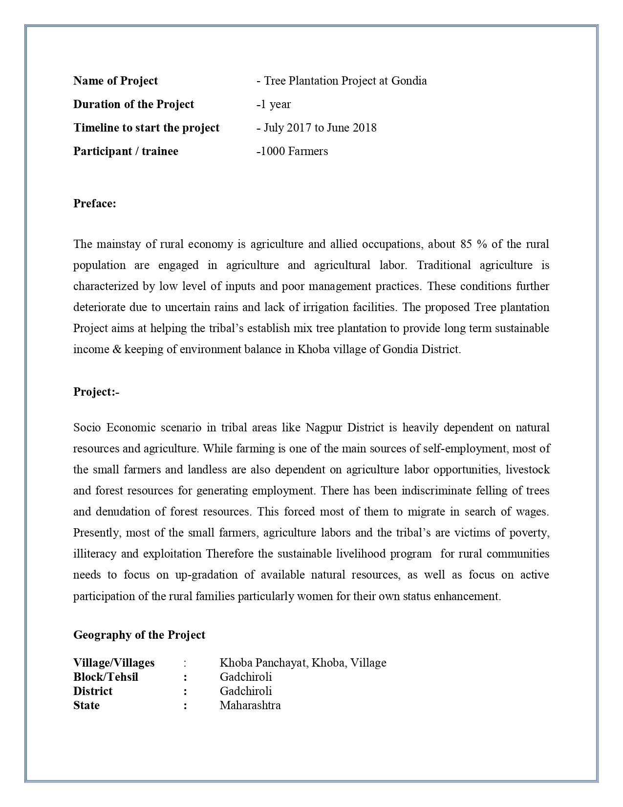 Tree Plantation Project — page