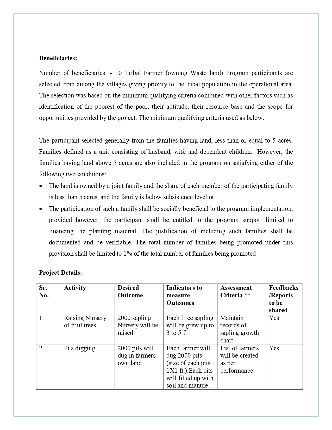 Tree Plantation Project — page
