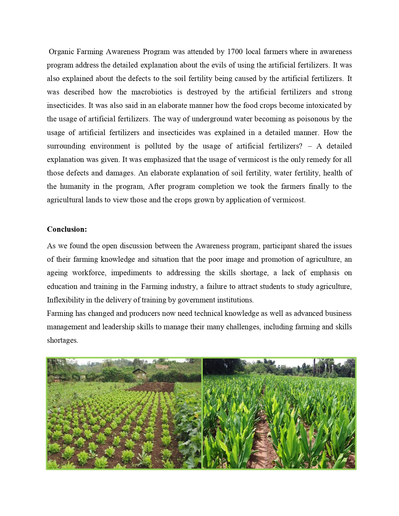 Organic Farming Awareness & Training — page